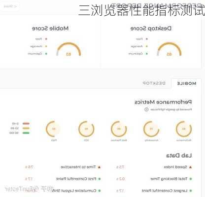 三浏览器性能指标测试