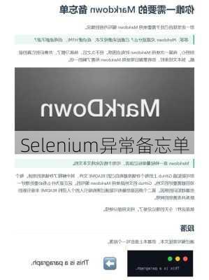 Selenium异常备忘单