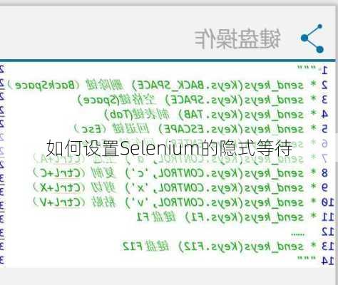 如何设置Selenium的隐式等待