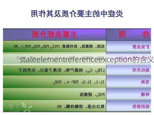 staleelementreferenceexception的含义