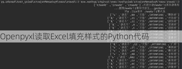 Openpyxl读取Excel填充样式的Python代码