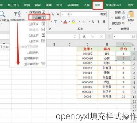 openpyxl填充样式操作