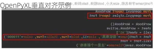 OpenPyXL垂直对齐示例