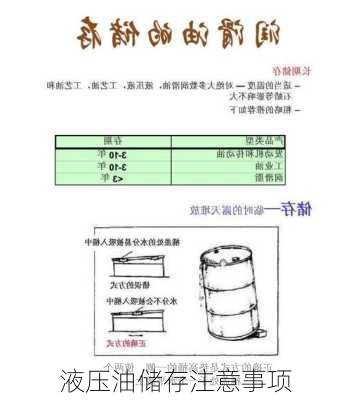 液压油储存注意事项