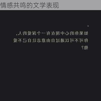 情感共鸣的文学表现