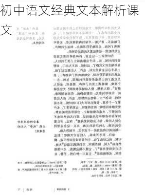 初中语文经典文本解析课文