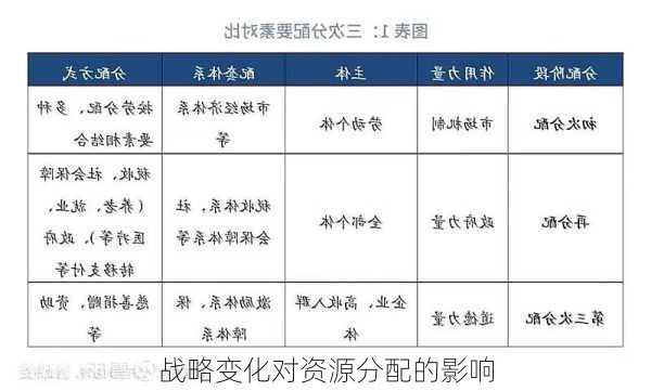 战略变化对资源分配的影响