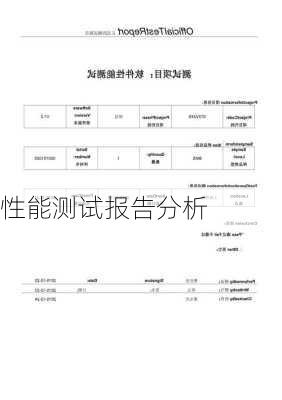 性能测试报告分析