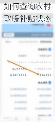如何查询农村取暖补贴状态