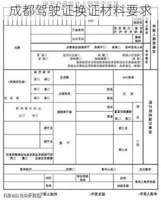 成都驾驶证换证材料要求