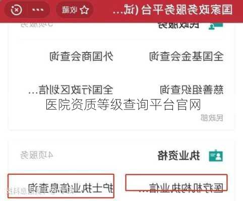 医院资质等级查询平台官网