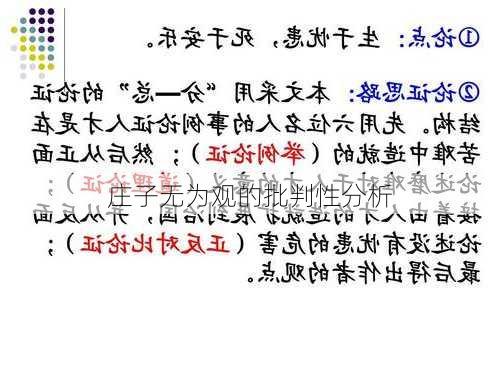 庄子无为观的批判性分析