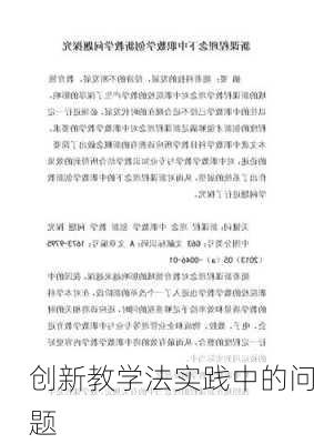 创新教学法实践中的问题