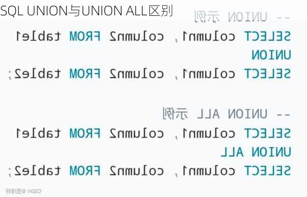 SQL UNION与UNION ALL区别