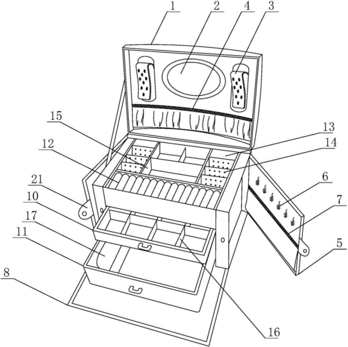 珠宝首饰盒内部结构设计