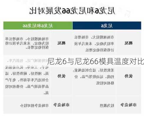 尼龙6与尼龙66模具温度对比