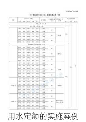 用水定额的实施案例