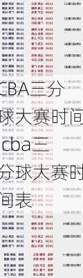 CBA三分球大赛时间,cba三分球大赛时间表