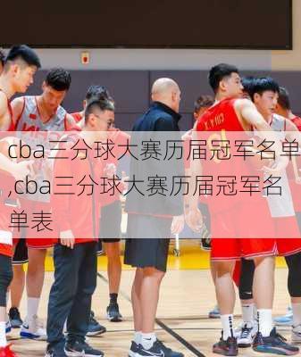 cba三分球大赛历届冠军名单,cba三分球大赛历届冠军名单表