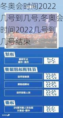 冬奥会时间2022几号到几号,冬奥会时间2022几号到几号结束