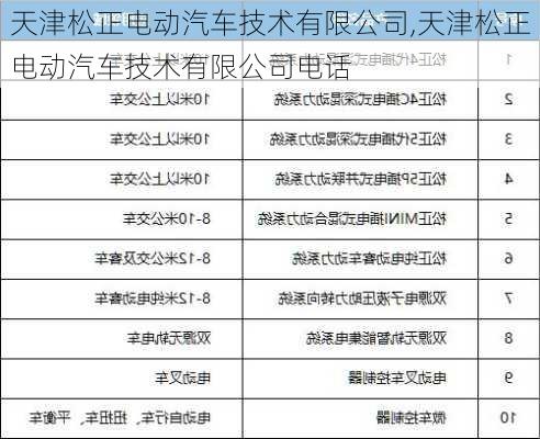 天津松正电动汽车技术有限公司,天津松正电动汽车技术有限公司电话