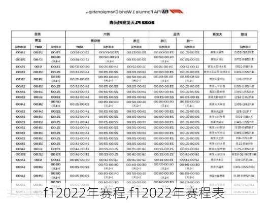 f12022年赛程,f12022年赛程表