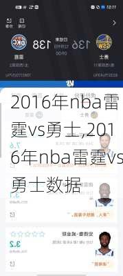 2016年nba雷霆vs勇士,2016年nba雷霆vs勇士数据