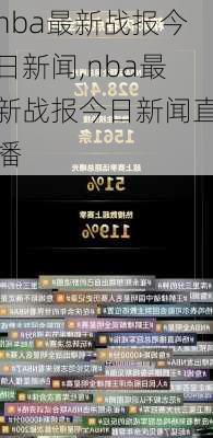 nba最新战报今日新闻,nba最新战报今日新闻直播