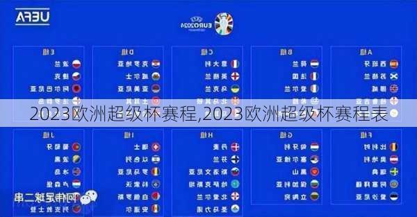 2023欧洲超级杯赛程,2023欧洲超级杯赛程表