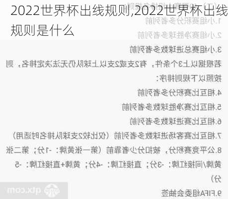 2022世界杯出线规则,2022世界杯出线规则是什么