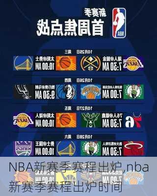 NBA新赛季赛程出炉,nba新赛季赛程出炉时间