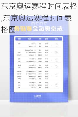 东京奥运赛程时间表格,东京奥运赛程时间表格图