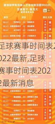 足球赛事时间表2022最新,足球赛事时间表2022最新消息