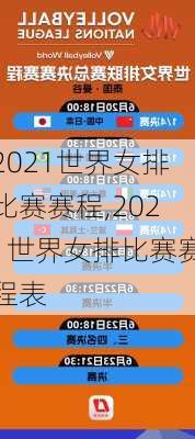 2021世界女排比赛赛程,2021世界女排比赛赛程表