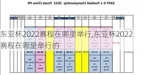 东亚杯2022赛程在哪里举行,东亚杯2022赛程在哪里举行的