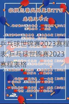 乒乓球世锦赛2023赛程表,乒乓球世锦赛2023赛程表格