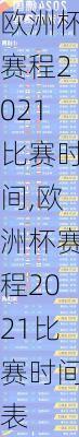 欧洲杯赛程2021比赛时间,欧洲杯赛程2021比赛时间表