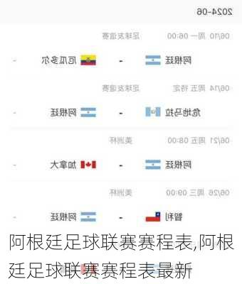 阿根廷足球联赛赛程表,阿根廷足球联赛赛程表最新
