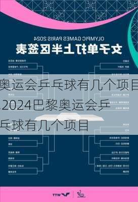 奥运会乒乓球有几个项目,2024巴黎奥运会乒乓球有几个项目