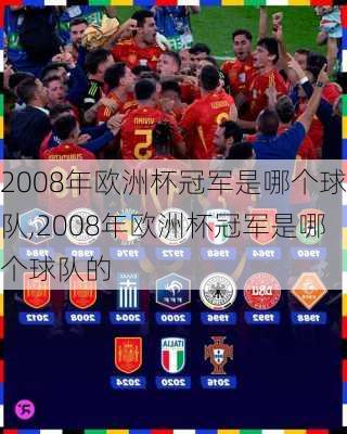 2008年欧洲杯冠军是哪个球队,2008年欧洲杯冠军是哪个球队的