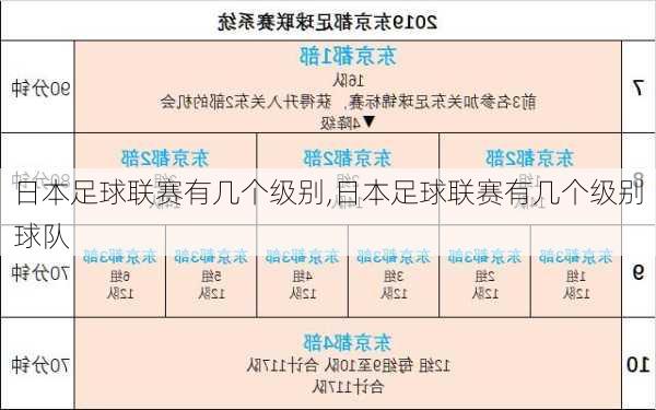 日本足球联赛有几个级别,日本足球联赛有几个级别球队