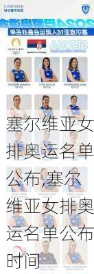 塞尔维亚女排奥运名单公布,塞尔维亚女排奥运名单公布时间