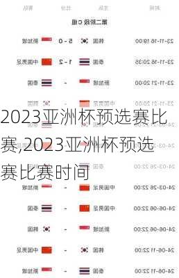 2023亚洲杯预选赛比赛,2023亚洲杯预选赛比赛时间