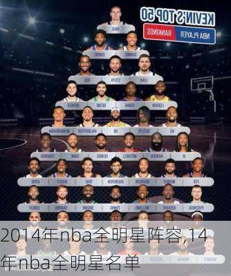 2014年nba全明星阵容,14年nba全明星名单