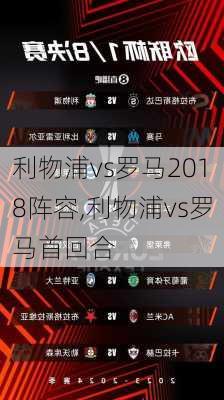 利物浦vs罗马2018阵容,利物浦vs罗马首回合