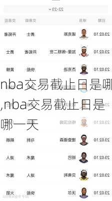 nba交易截止日是哪,nba交易截止日是哪一天