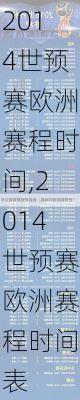 2014世预赛欧洲赛程时间,2014世预赛欧洲赛程时间表