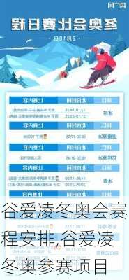 谷爱凌冬奥会赛程安排,谷爱凌冬奥参赛项目