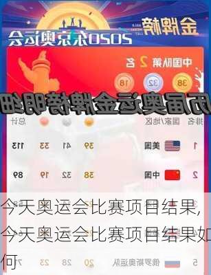 今天奥运会比赛项目结果,今天奥运会比赛项目结果如何