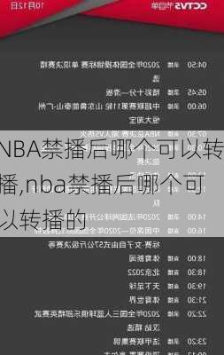 NBA禁播后哪个可以转播,nba禁播后哪个可以转播的